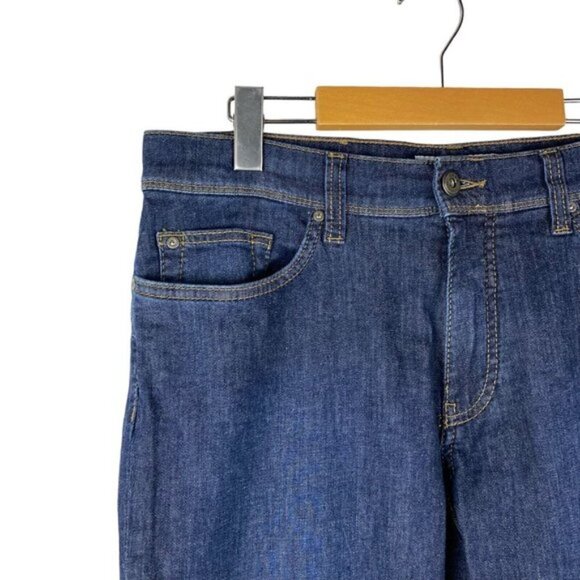 BRAX Cadiz Mens Blue Dark Wash Stretch Straight Fit Denim Jeans Estimate 32 X 30 - Picture 6 of 15